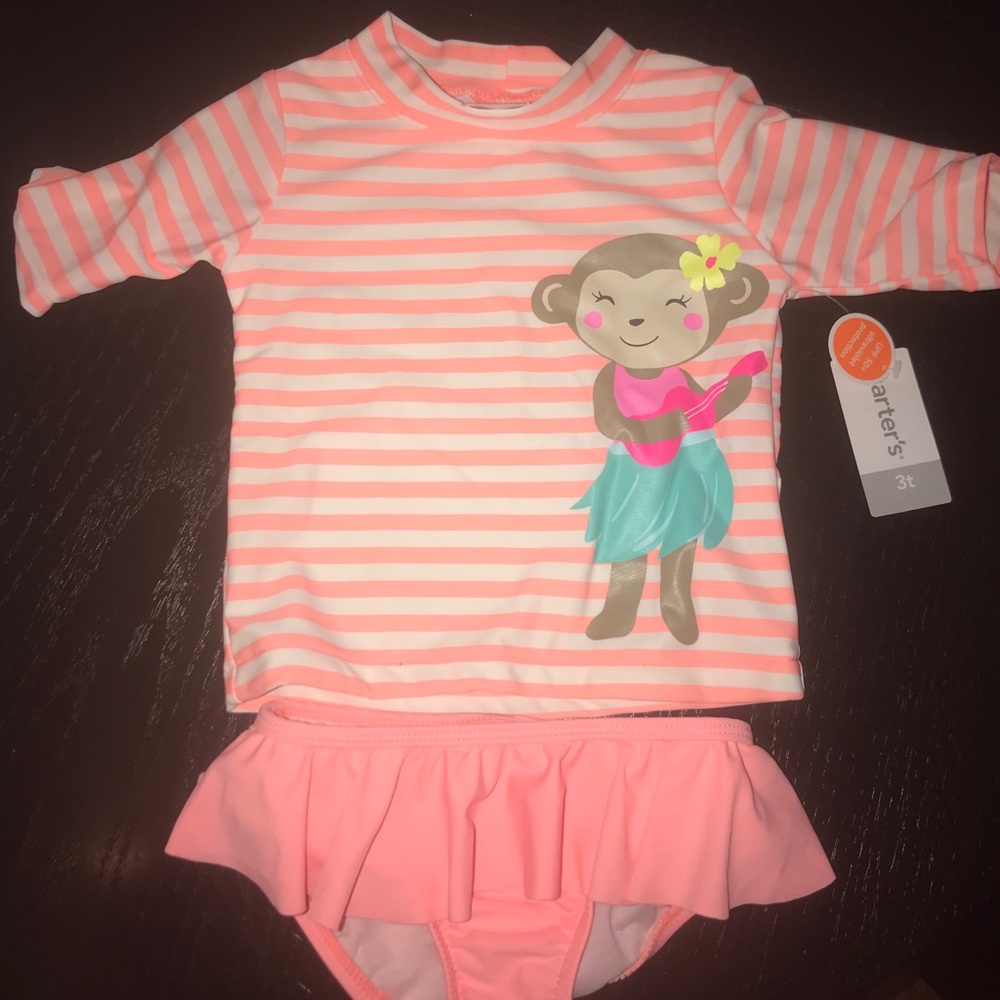 Girls two piece bathing suit size 3T